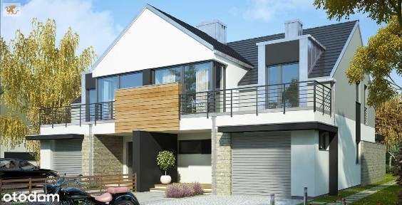 Nowoczesny bliźniak z balkonem i ogrodem - Łańcut, ul. Kąty