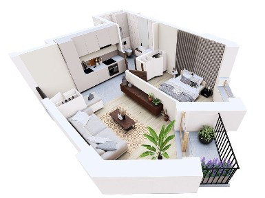 Nowoczesne 2 pokojowe mieszkanie