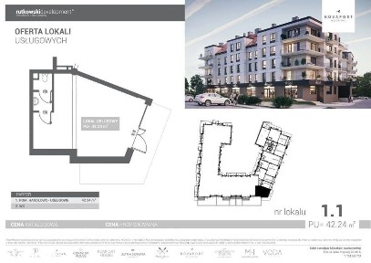 Lokal usługowy na wynajem 42,24 m2 w Węgorzewie