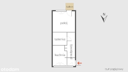 Koszalin, ul. Zwycięstwa - mieszkanie 1 pokojowe.
