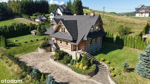 Piękny dom z półbala w Łapszach Niżnych
