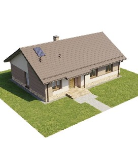 Dom parterowy nad jeziorem Morzycko