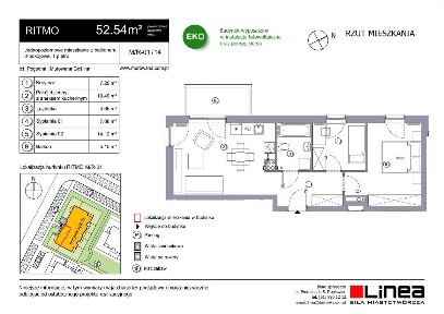 3-pokojowe mieszkanie 52m2 + balkon Bez Prowizji
