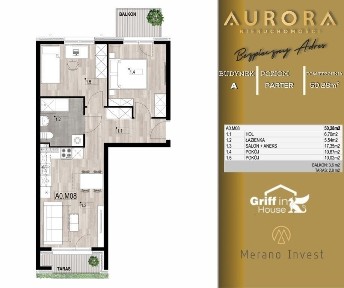 Nowe M, 50m2, 3 pokoje, garaż, os.Pyrzyckie