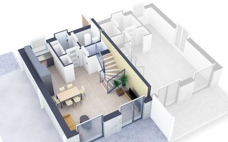 Mieszkanie dwupoziomowe z własnym ogrodem