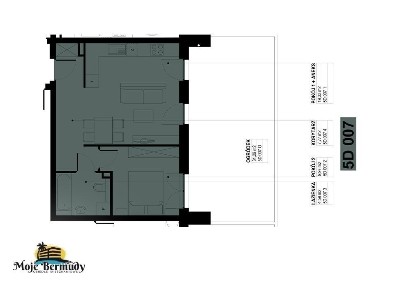 Mieszkanie o pow. 40,43 m2 z balkonem; 5D104