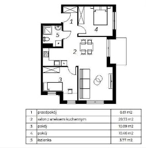 3 Pok- 59,66m2 Ogrz. Podłogowe, Miejsce post, Komórka, Faktura