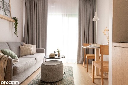 Nowoczesne 2 pokoje z balkonem w pełni wyposażone