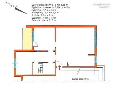 Bezpośrednio do sprzedania mieszkanie na Ursynowie