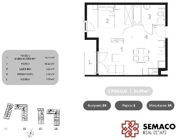 PROMOCJA/2pok/Balkon/35m2/Bez prowizji i Pcc