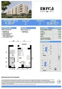 Osiedle Nova Szkolna Drzewica | 42,22m2 | Balkon 5,4m2