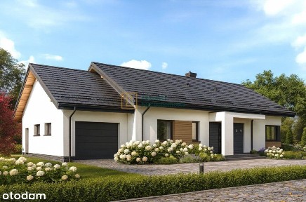 Dom przy lesie, Rakszawa, 116m2 plus garaż w bryle