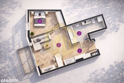 Piękne 2pok z balkonem | DUŻA ŁAZIENKA | Smart Home | M.Post w hali 5k
