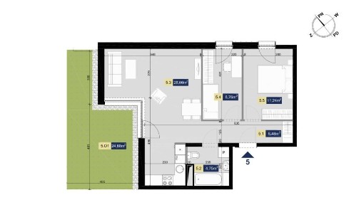 Apartamenty Złota - 3 pokoje z ogródkiem