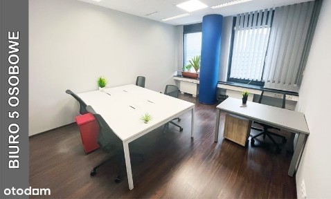 Biuro na 5 osób w Centrum, recepcja, serwisowane