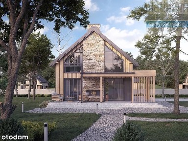 Dom Leśny w otulinie lasu z tarasem widokowym 85 m2
