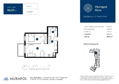 2-pokojowe mieszkanie 43m2 + balkon Bez Prowizji