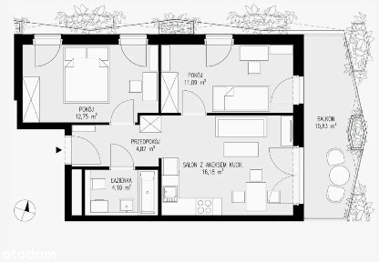 3 pokoje | balkon | prywatny park | bez prowizji