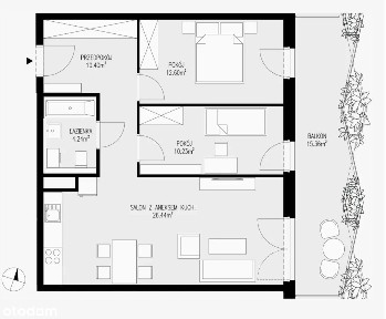 3 pokoje | balkon 15m2 | w parku | bez prowizji