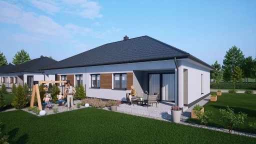 Dom parterowy w zabudowie bliźniaczej