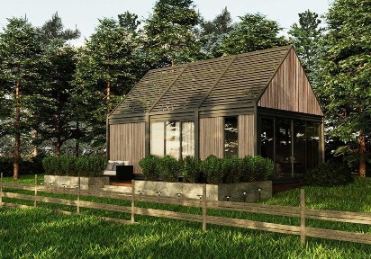 Dom 54 m2 z działką nad jeziorem w górach, sauna, bania, narty, rower