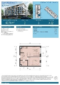 2-pokojowe mieszkanie 43m2 + balkon Bez Prowizji