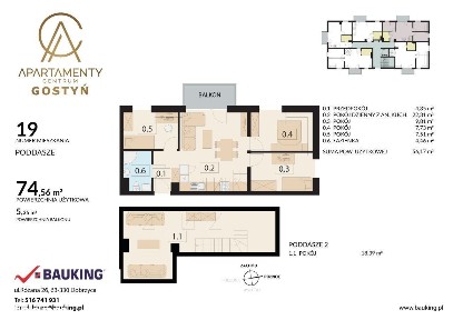 Gostyń Centrum Apartament BAUKING 74 m2 WŁASNY PARKING
