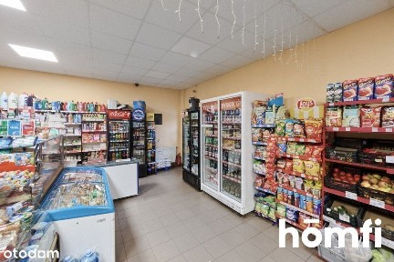 Funkcjonujący sklep spożywczy z 3pok. mieszkaniem