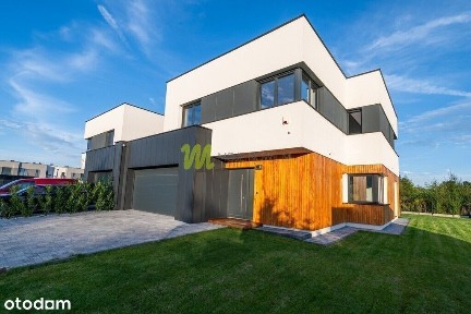 nowoczesny, podwójny garaż, wszystkie media