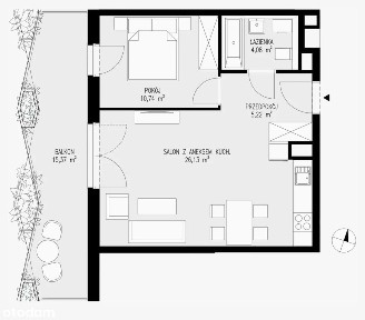 2 pokoje | balkon 15m2 | w parku | bez prowizji