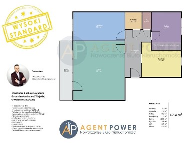 Rodzinne atrakcyjne mieszkanie 3pok Wolbrom