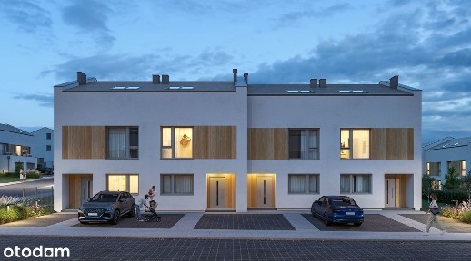 Nowa Rotmanka | AM Projekt| bliźniak z garażem i ogrodem 190m2