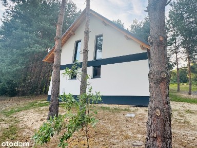 Dom wolnostojący z garażem, otulony lasem.