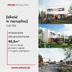 65m2 z ogrodem i 2 miejsca parkingowe - bezpieczne osiedle w Opolu