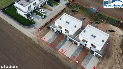 Gotowe domy w zabudowie szeregowej 110m2, 4 pokoje,Garaż, pompa ciepła