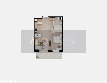 Mieszkanie, 43,77 m², Poznań