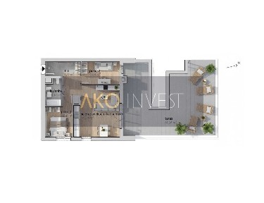 MEGA TARAS na 9 piętrze | trójstronne 3 pok. 57m2 | łaz + WC | Premium