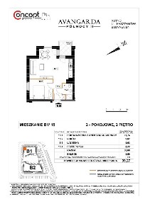 Mieszkanie 2-pokojowe, 39,27 m2 | B1/15