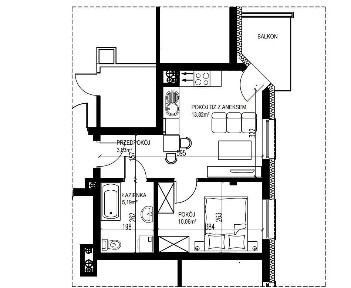 Osiedle Grunwaldzkie. 2 pokoje - 32,70 m2