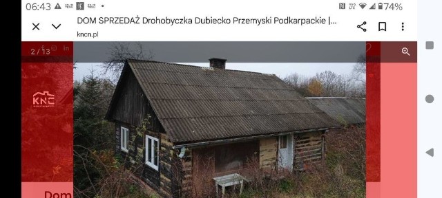 Dom drewniany Drohobyczka 66m², 37ar