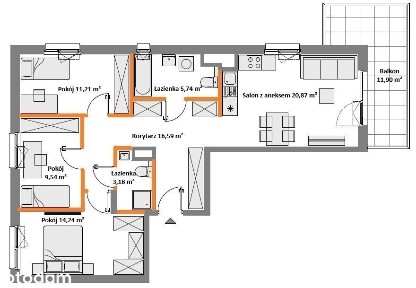 3 pokoje | Komfortowe 69 m² | Funkcjonalny rozkład | Blisko centrum