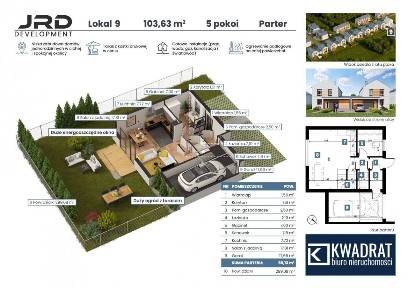 Dom bliźniak- 5 pokoi 103,63m2 Łęczna