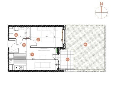 Mieszkanie, 36.57m², 2 pokoje, 1 piętro, C-KLF18-LM3, Nowe Horyzonty