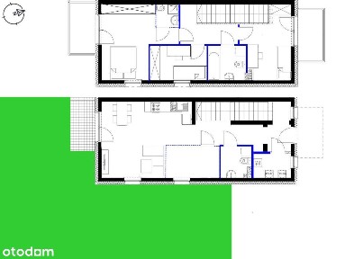 Ogród + taras | Pomiędzy parkami | Dużo zieleni | Pompa ciepła + foto