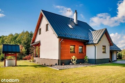 Komfortowy, nowoczesny, całoroczny dom z sauną i kominkiem