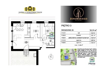 Mieszkanie 3 pokojowe Żeromskiego