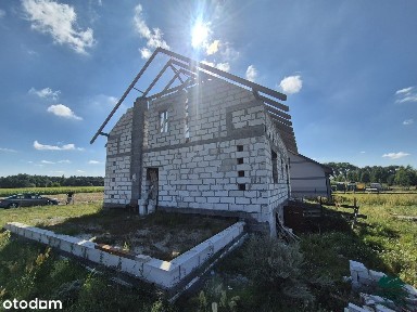 Dom 90m w surowym stanie otwartym z działką Rudunki