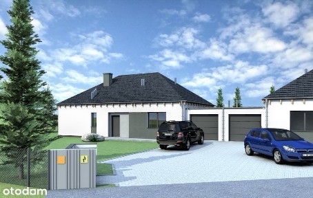 Dom parterowy 3 miejsca parkingowe garaż działka 1550 m2