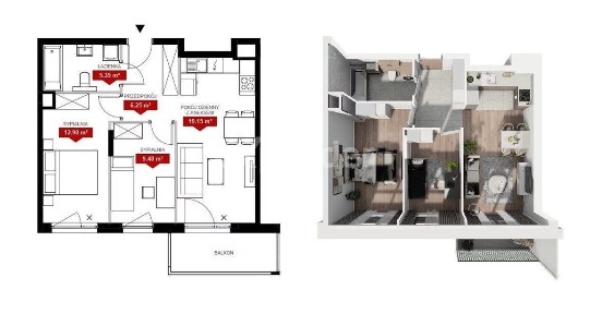 Dla Rodziny - duży balkon - zieleń -komfort