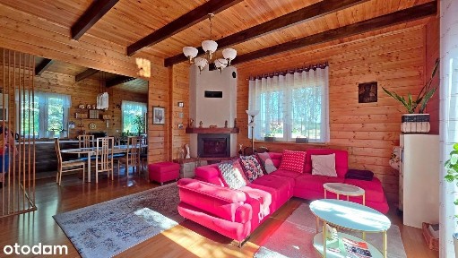 Drewniany dom, Krajobrazowy Park Wzniesień Łódzkich, Ługi